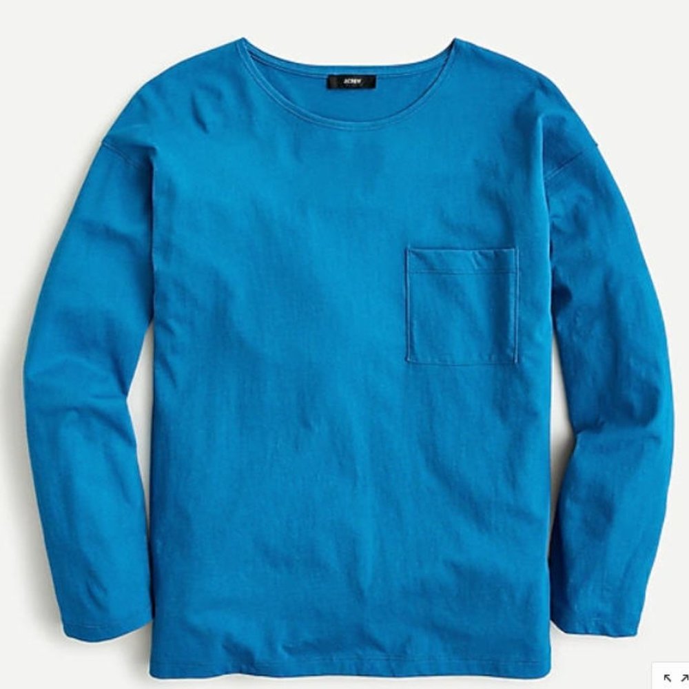NWT J.Crew Long Sleeve Pocket Tee